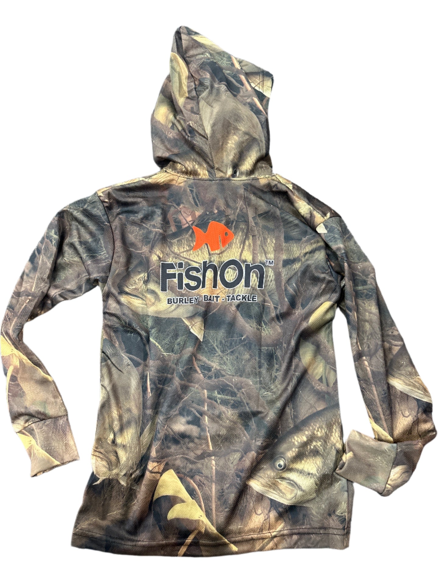 Fish-On Adult Long Sleeve Shirt with Face Mask & Hoodie - Camo