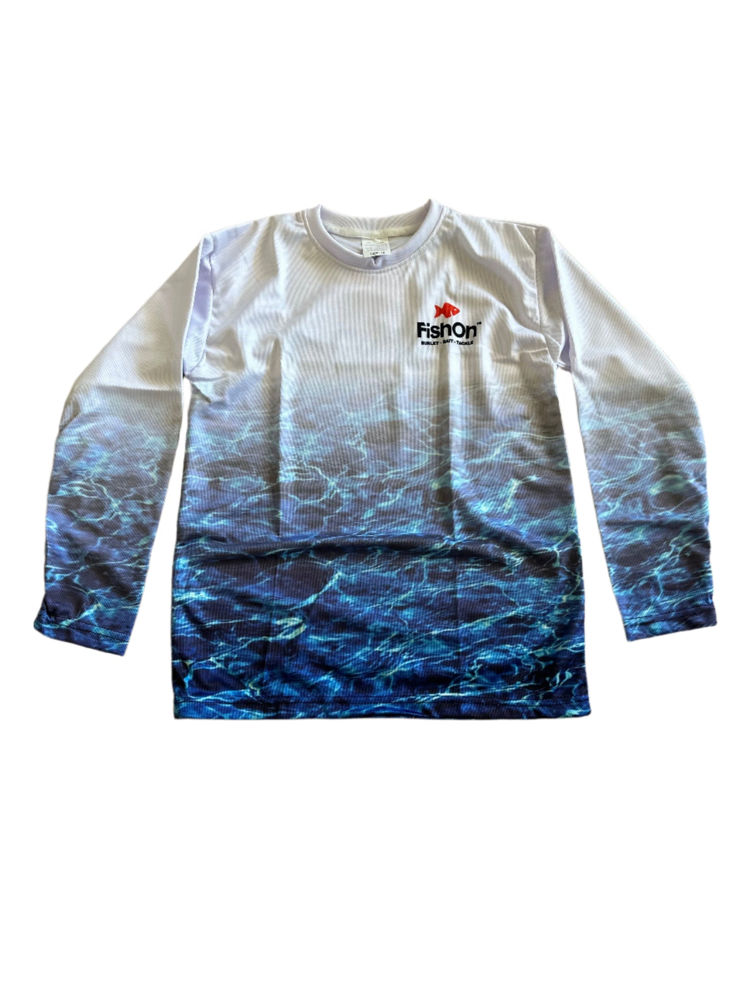 Fish-On Kids Long Sleeve Shirt - Blue & White