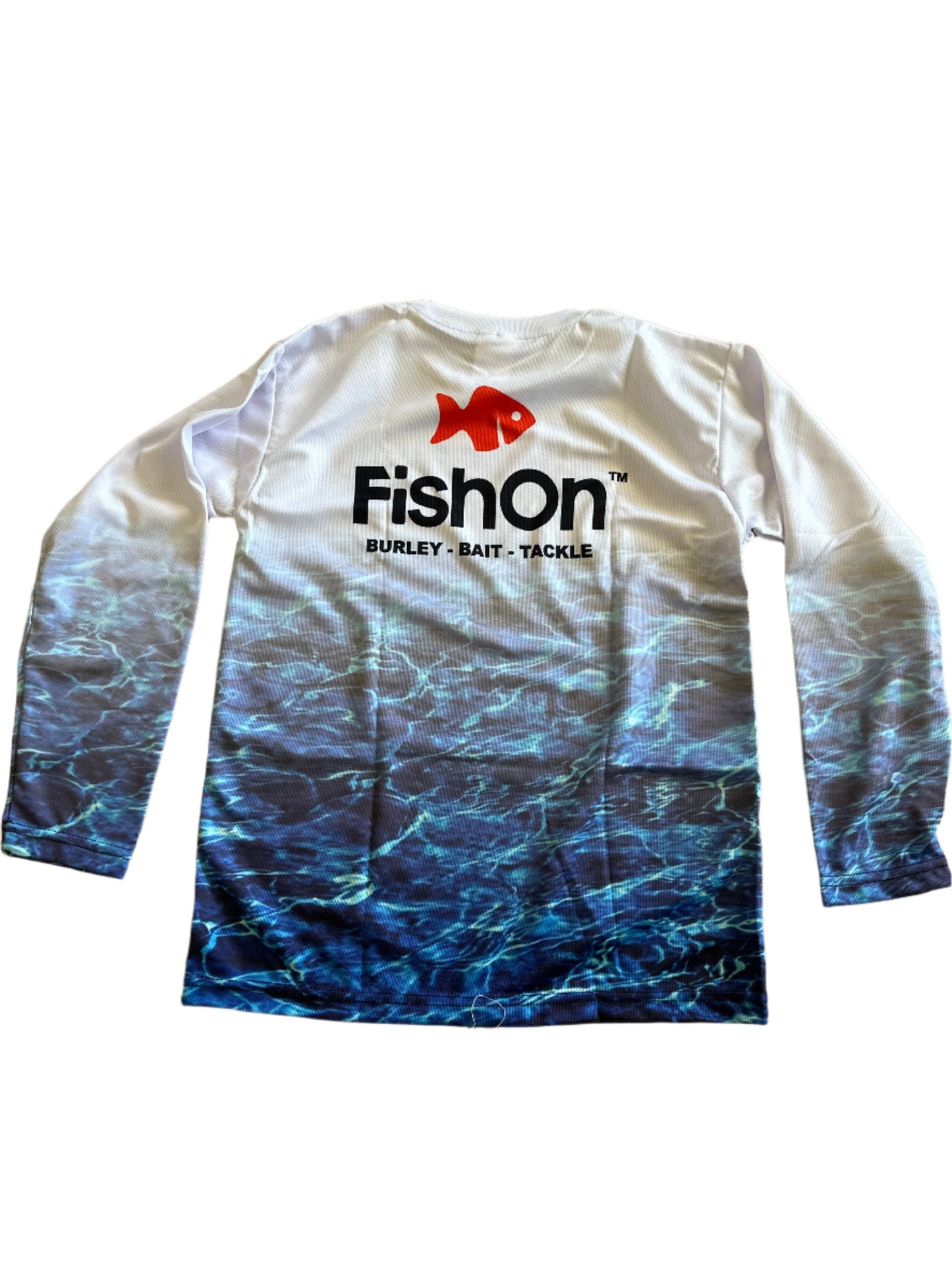 Fish-On Adult Long Sleeve Shirt - Blue & White