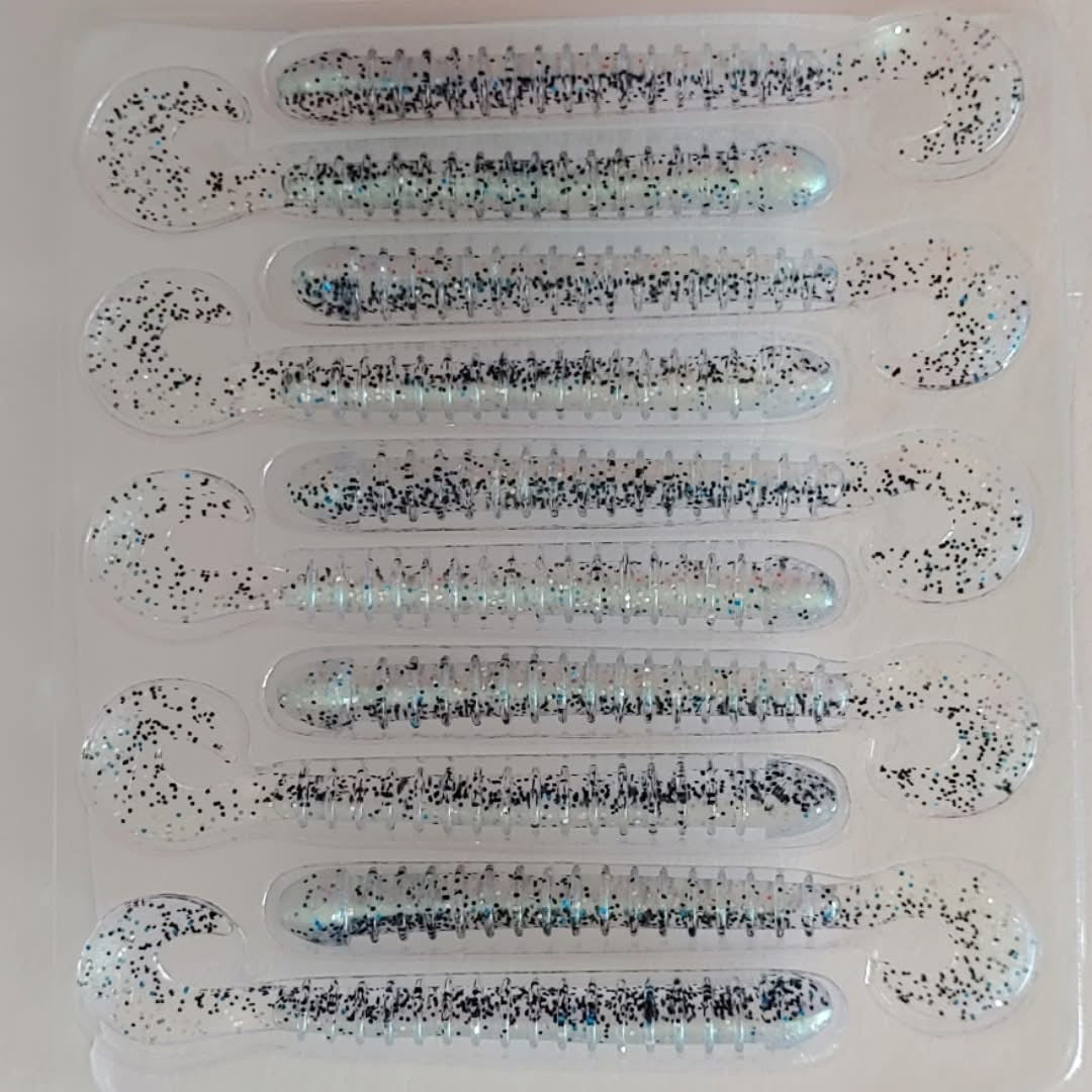 Jiggle Fishing Curl Worm (2.5" & 4")