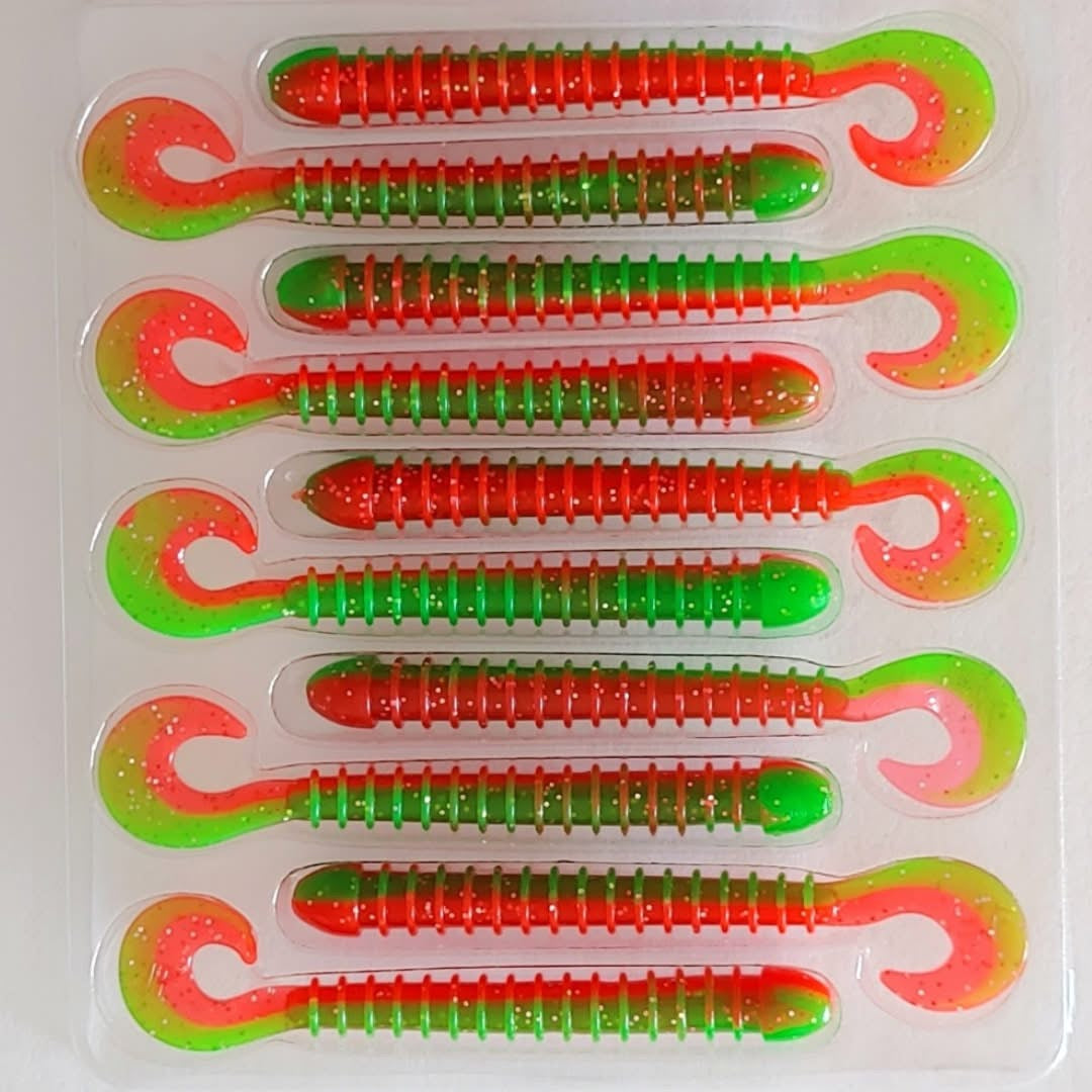 Jiggle Fishing Curl Worm (2.5" & 4")