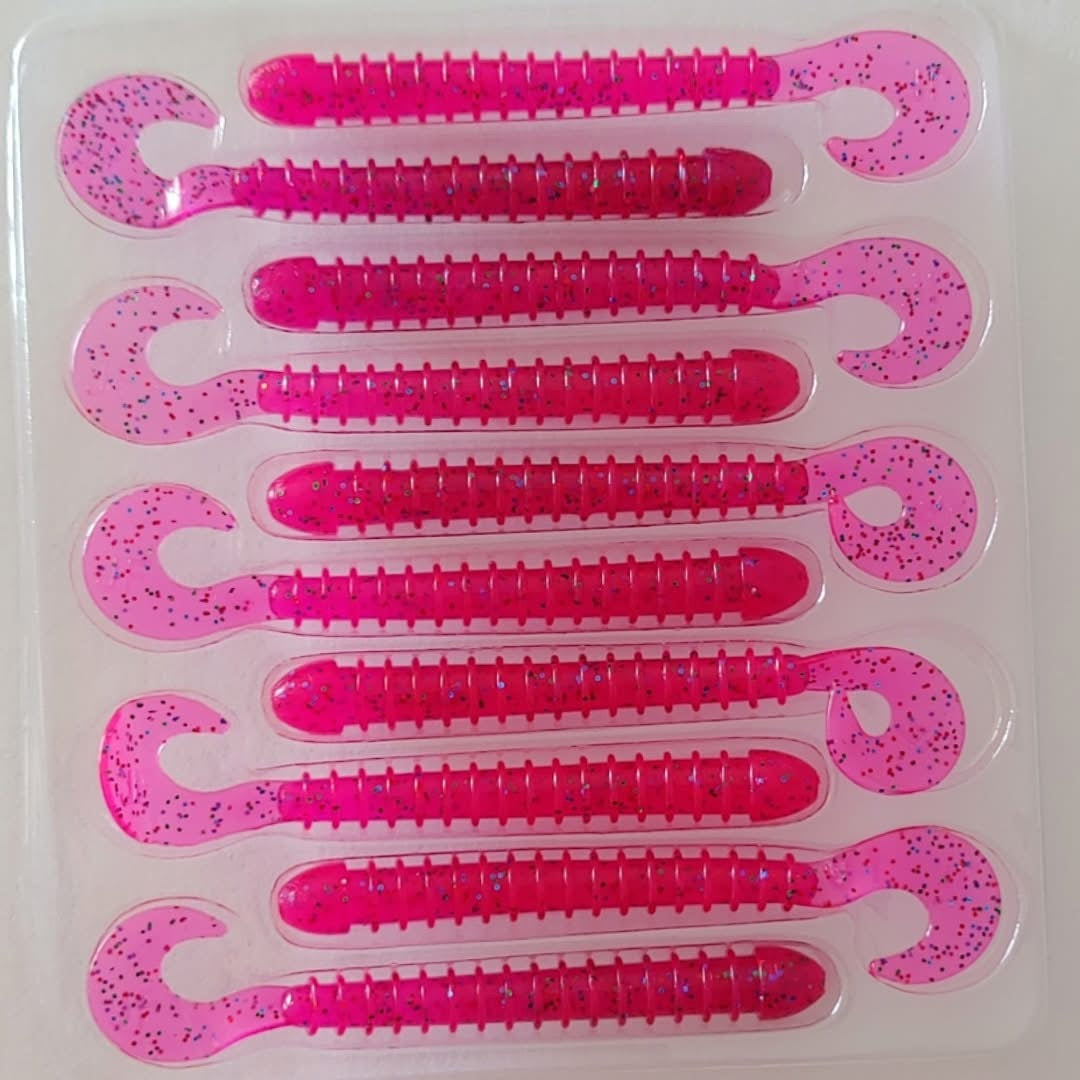 Jiggle Fishing Curl Worm (2.5" & 4")