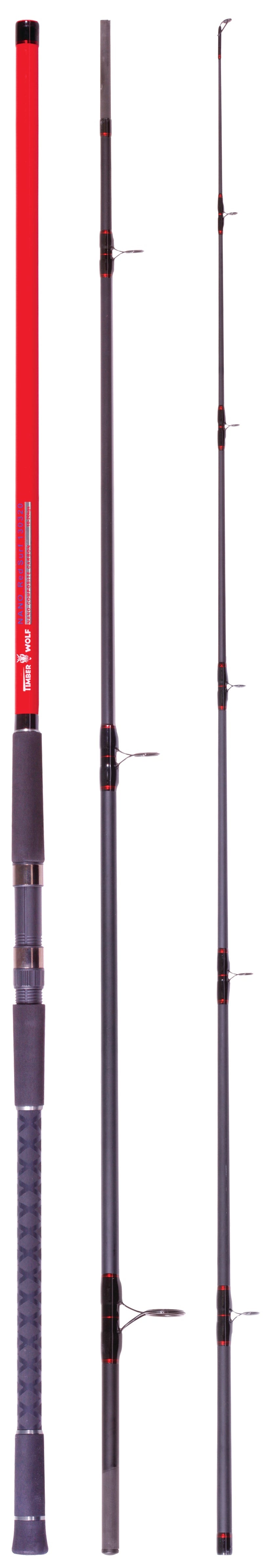 Timber Wolf Nano Red Surf Rod - 130320 - 3pce