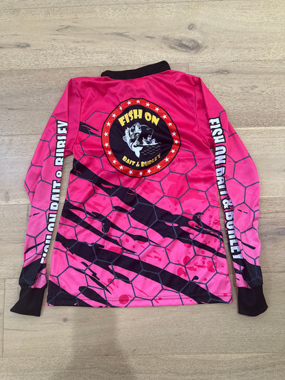 Women pink fishing shirt