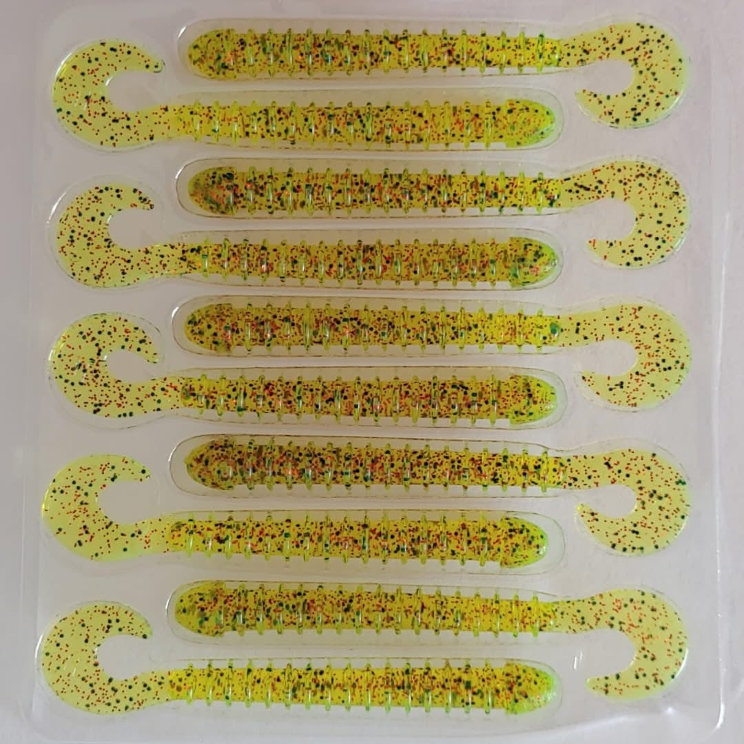 Jiggle Fishing Curl Worm (2.5" & 4")