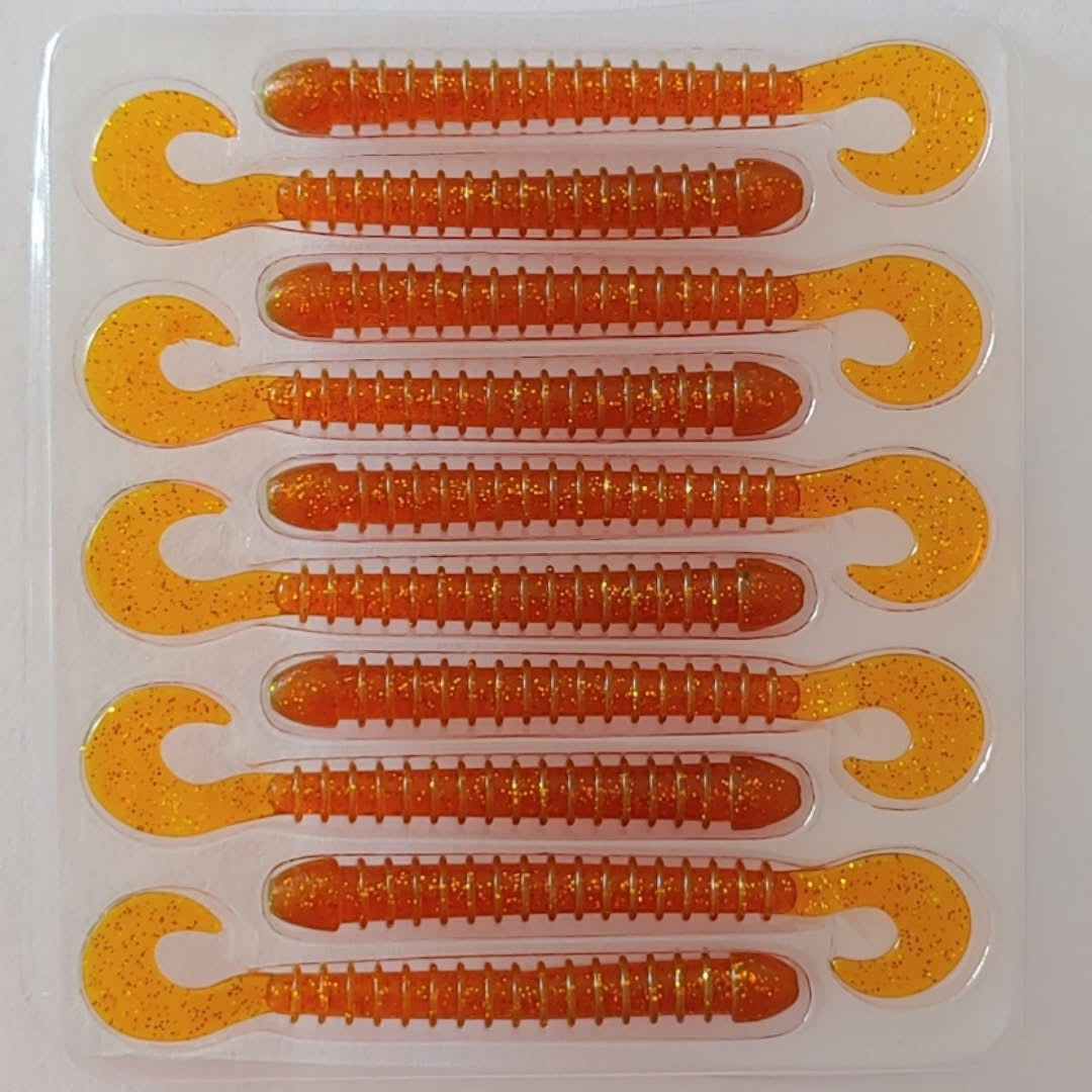 Jiggle Fishing Curl Worm (2.5" & 4")