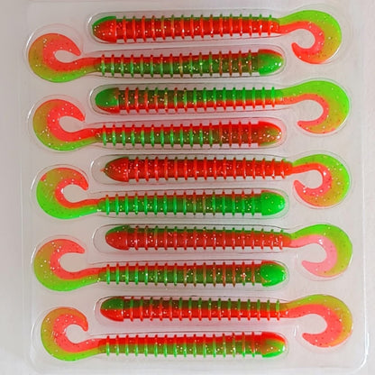 Jiggle Fishing Curl Worm (2.5" & 4")