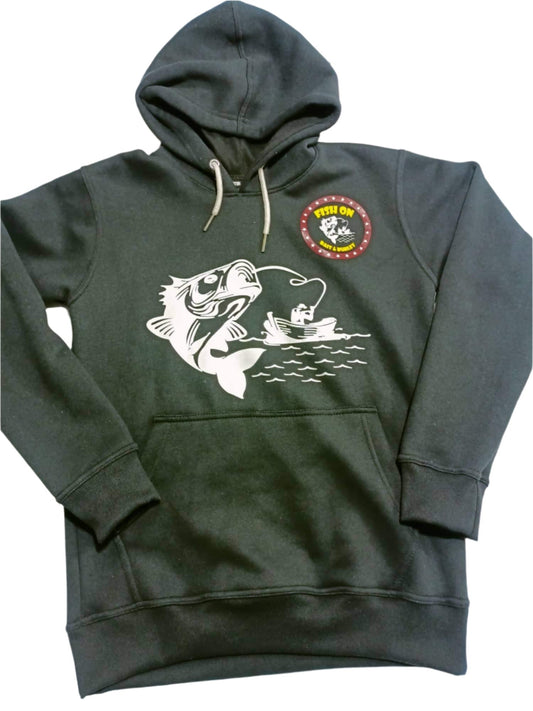 Fish-On Adult Hoodie - Black